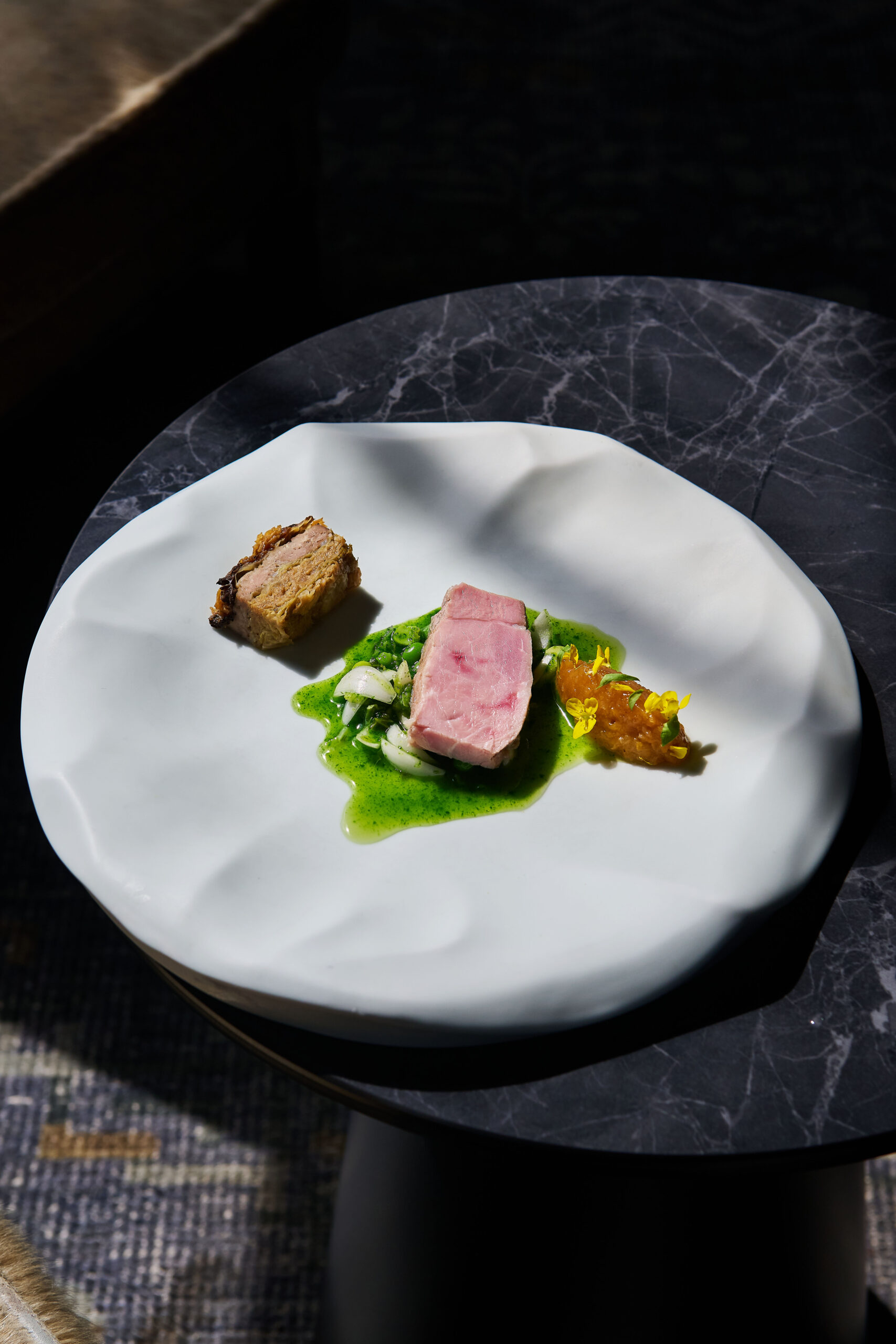 Seasonal dish with Japanese ingredients